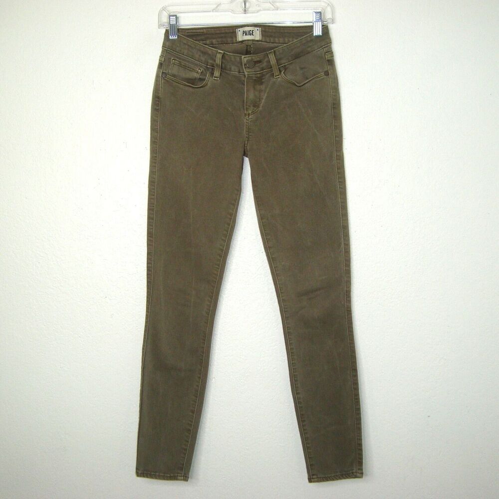 PAIGE Green Verdugo Ankle Jeans Size 26